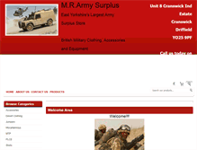 Tablet Screenshot of mrarmysurplus.com